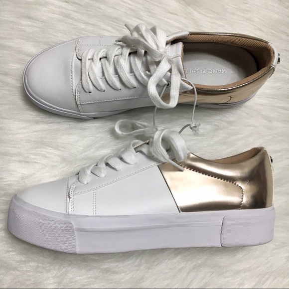 Marc Fisher Rose Gold Xena Platform Sneakers - Picture 4 of 8